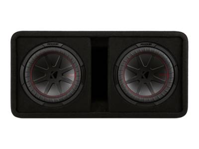 Kicker - Kicker 48DCWR102 Dual 10" CompR 2-Ohm Loaded Subwoofer Enclosure