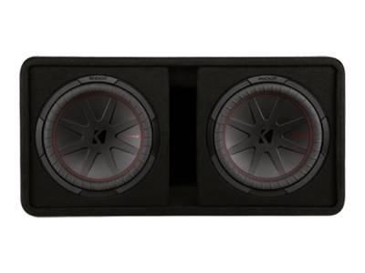 Kicker - Kicker 48DCWR122 Dual 12" CompR 2-Ohm Loaded Subwoofer Enclosure