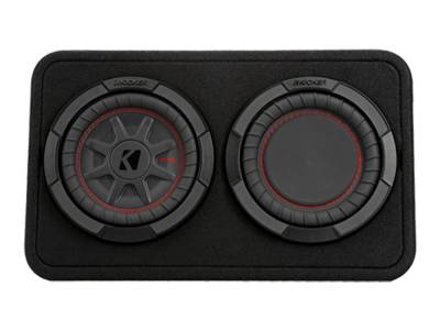 Kicker - Kicker 48TCWRT82 8" CompRT 2 Ohm Loaded Subwoofer Enclosure