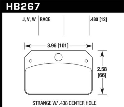 Hawk Performance - Hawk Performance DR-97 Motorsports Brake Pads HB267J.480