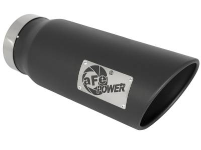 aFe Power - aFe Power 49T50601-B15 5" In/6" Out Bolt-On Matte Black Stainless Exhaust Tip