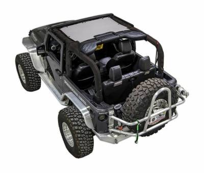 SpiderWebShade - SpiderWebShade Mesh Bikini Top-Grey for Jeep JK 2DR JKINI-2D-GREY