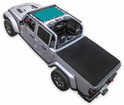 SpiderWebShade - SpiderWebShade Mesh Bikini Top-Teal for Gladiator SWS-SHDKNI-01-JT-TEL