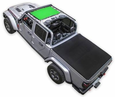 SpiderWebShade - SpiderWebShade Mesh Bikini Top-Green for Gladiator SWS-SHDKNI-01-JT-GRN