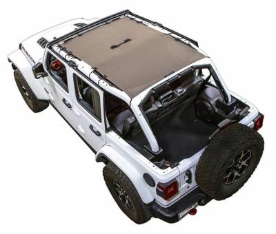 SpiderWebShade - SpiderWebShade Mesh Bikini Top-Tan for Jeep JL 4DR SWS-SHDTOP-01-JL4D-TAN