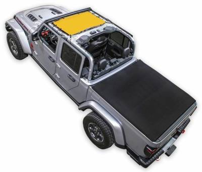 SpiderWebShade - SpiderWebShade Mesh Bikini Top-Yellow for Gladiator SWS-SHDKNI-01-JT-YWL