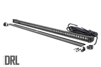 Rough Country Suspension Systems - Rough Country Black Series 50" Single Row DRL LED Light Bar EACH 70750BLDRL