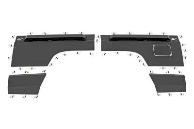 Rough Country Suspension Systems - Rough Country Rear Fender Panel Armor Black for 84-96 Cherokee XJ 10578