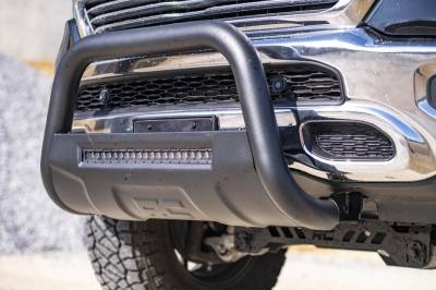 Rough Country Suspension Systems - Rough Country Black Front Bumper Bull Bar w/LED for Ram 1500 B-D4091