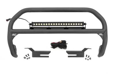 Rough Country Suspension Systems - Rough Country Black Front Bumper Nudge Bar w/LED 21-24 Bronco 51046