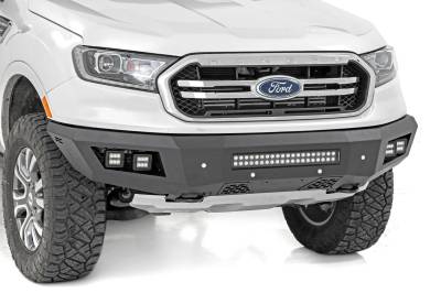 Rough Country Suspension Systems - Rough Country Heavy Duty Black Front Bumper 19-24 Ford Ranger 10759