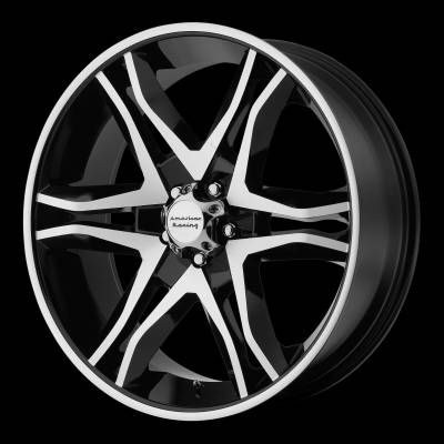 American Racing - American Racing AR893 MAINLINE 16x8 6x5.5 0mm Black/Machined AR89368068300