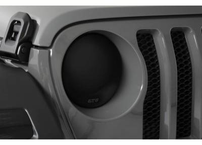 GT Styling - GT Styling GT0644S Front Headlight Covers Smoked 2Pc for 19-25 Jeep Gladiator JT