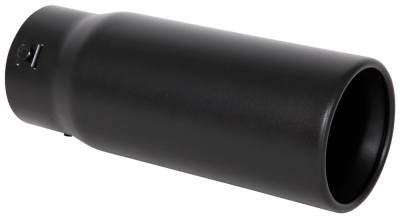 Spectre - Spectre Performance 22362 4" 5" Out Straight Cut Black Exhaust Tip 10" Long