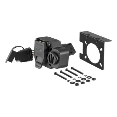 CURT - CURT Manufacturing 57100 7-Way Round RV To 4-Way Flat Adapter