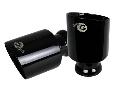 aFe Power - aFe Power OEM IN/4.5" OUT Bolt-On Matte Black Stainless Exhaust Tips 49C32068-B