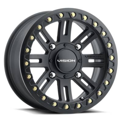 Vision Wheel - Vision Wheels 356 Manx 2 Beadlock 15x7 4x136 38mm Black Matte 356BL157136SBBR54