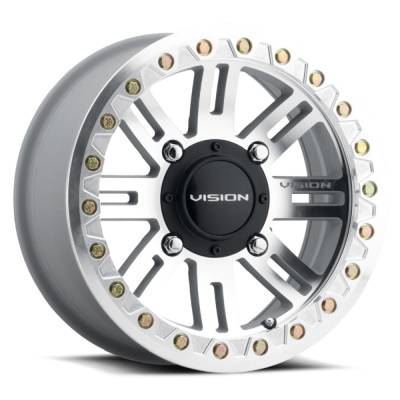 Vision Wheel - Vision Wheels 356 Manx 2 Beadlock 14x7 4x110 13mm Machined 356BL147110ACMFMR44