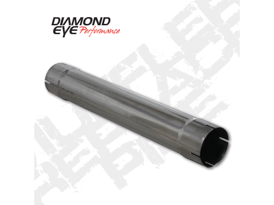 Diamond Eye Performance - Diamond Eye 510210 409 SS Muffler Replacement Pipe 4" Single In Single Out