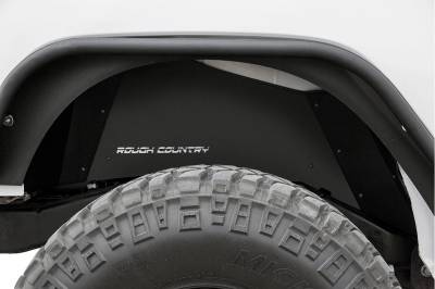 Rough Country Suspension Systems - Rough Country Rear Inner Fender Liners Black for Jeep Wrangler JK 10500