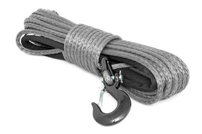 Rough Country Suspension Systems - Rough Country Synthetic Winch Rope 3/8" x 85' Gray RS117