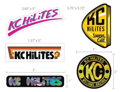 KC Hilites - KC HiLiTES 9948 KC Throwback Logos Sticker Pack