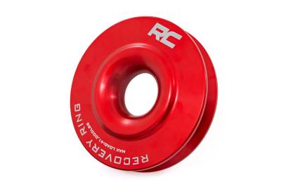 Rough Country Suspension Systems - Rough Country 6.5" Aluminum Winch Recovery Snatch Ring Red RS180