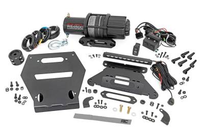 Rough Country Suspension Systems - Rough Country Front Winch Mount Kit w/Winch Black for Polaris RZR Pro R 92063