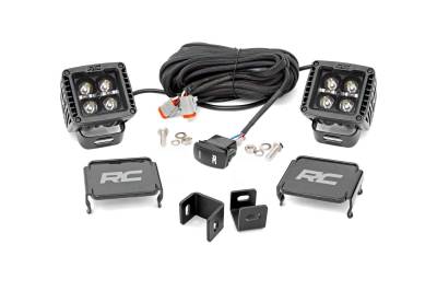 Rough Country Suspension Systems - Rough Country A-Pillar 2" LED Ditch Light Kit'spot for 22-25 Toyota Tundra 71073