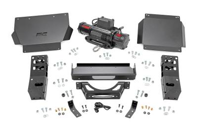Rough Country Suspension Systems - Rough Country Front Hidden Winch Mount Kit w/Winch for 24-25 Tacoma 4WD 72012