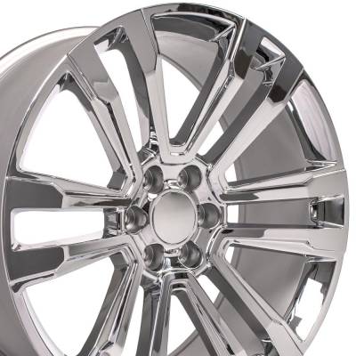 OE Wheels LLC - OE Wheels CV44 24x10 6x5.5 24mm Chrome CV44-24100-6550-24C