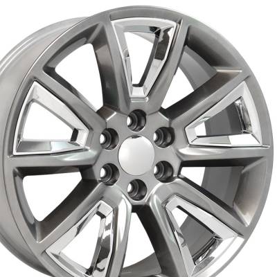 OE Wheels LLC - OE Wheels CV73B 22x9 6x5.5 24mm Hyper Black/Chrome CV73B-22090-6550-24HB-ic