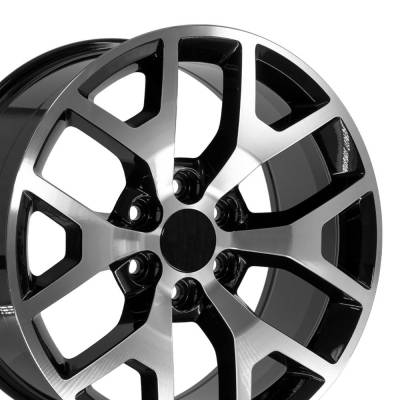 OE Wheels LLC - OE Wheels CV92 20x9 6x5.5 27mm Black/Machined CV92-20090-6550-27MB