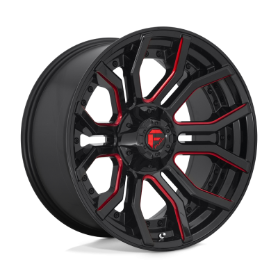 Fuel 1PC - Fuel Off Road D712 RAGE 20x10 6x135/5.5 -18mm Gloss Black/Red D71220009847