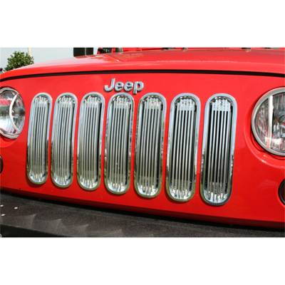 Rugged Ridge - Rugged Ridge 11401.20 Billet Grille Insert Polished Aluminum