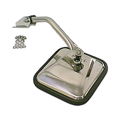 Rugged Ridge - Rugged Ridge 11010.03 CJ-Style Mirror Head Arm Chrome Left Side for Jeep CJ