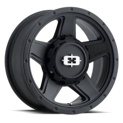 Vision Wheel - Vision Wheels 390 Empire 15x6 5x4.5/5.0 0mm Black Matte 390VTA5607SB0