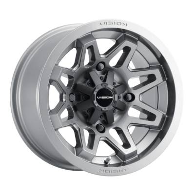 Vision Wheel - Vision Wheels 416 Se7en 14x7 4x136 38mm Gray Matte 416-147136GM5.5