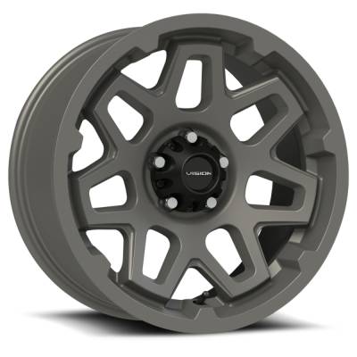 Vision Wheel - Vision Wheels 416 Se7en 17x7 5x4.5 0mm Gray Matte 416VT7765SG0