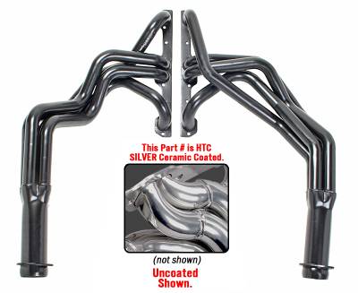 Hedman Hedders - Hedman 68126 1.625" Silver Long-Tube Headers for 55-57 Chevy w/283-400