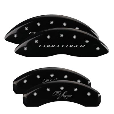 MGP Caliper Covers - MGP Front/Rear Caliper Covers Gloss Black for Challenger 12088SCBRBK