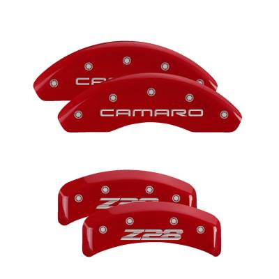 MGP Caliper Covers - MGP Front/Rear Caliper Covers Red Chevrolet Camaro 14026SZ84RD