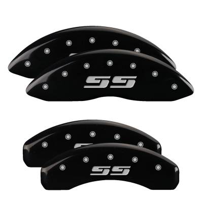 MGP Caliper Covers - MGP Front/Rear Caliper Covers Gloss Black Chevrolet Silverado 1500 14004SSS3BK