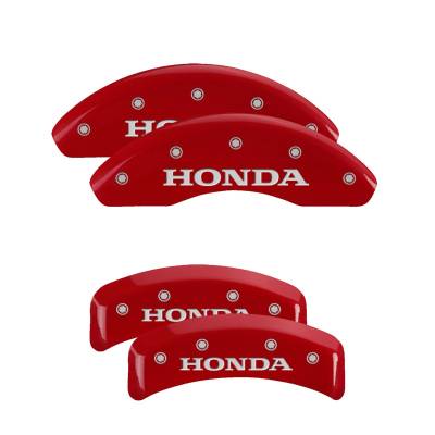 MGP Caliper Covers - MGP Front/Rear Caliper Covers Red Honda Element 20076SHONRD