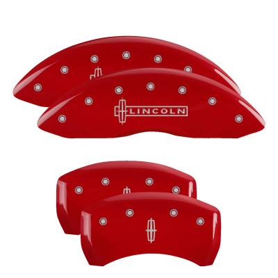 MGP Caliper Covers - MGP Front/Rear Caliper Covers Red Lincoln MKS 36019SLC1RD