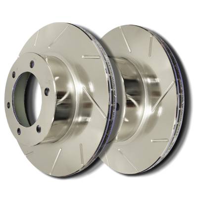 SP Performance - SP Performance T43-209-P Slotted Brake Rotors Zinc Coating L/R Pr Rear