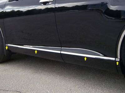 Quality Automotive Accessories - QAA TH29155 Stainless Rocker Panel Trim 8pc for 09-15 Toyota Venza