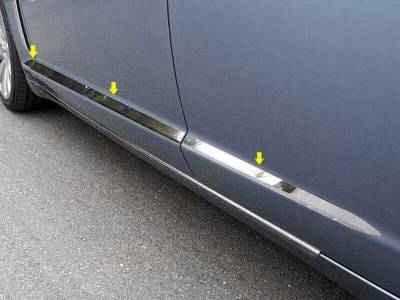 Quality Automotive Accessories - QAA TH29099 Stainless Rocker Panel Trim 6pc for 09-15 Jaguar XF