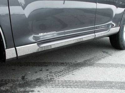 Quality Automotive Accessories - QAA TH28110 Stainless Rocker Panel Trim 6pc for 08-11 Toyota Highlander