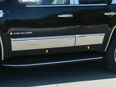 Quality Automotive Accessories - QAA TH47255 Stainless Rocker Panel Trim 4Pc for 07-14 Cadillac Escalade